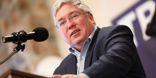 Then-Republican U.S. Senate candidate Patrick Morrisey speaks at a campaign event October 22, 2018 in Inwood, West Virginia.