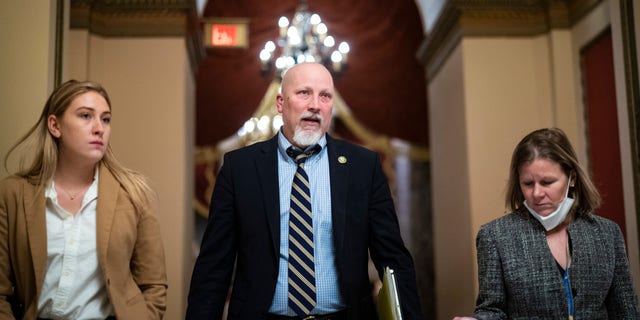 Rep. Chip Roy walks to a vote on Capitol Hill on Jan. 25, 2023, in Washington D.C.