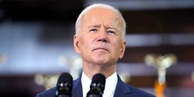 President Joe Biden delivers a speech on infrastructure spending at Carpenters Pittsburgh Training Center, Wednesday, March 31, 2021, in Pittsburgh.