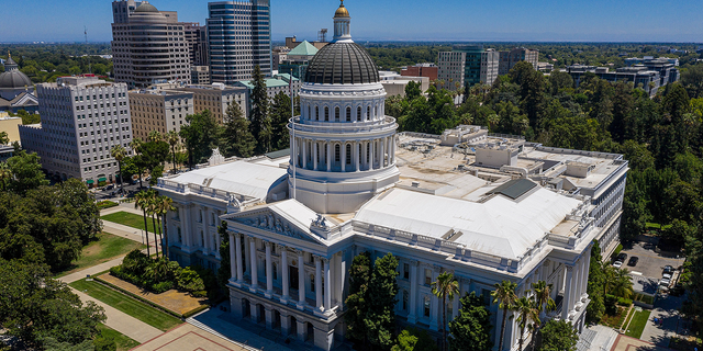 The California State Capitol building in Sacramento, Calif., in July 2021.