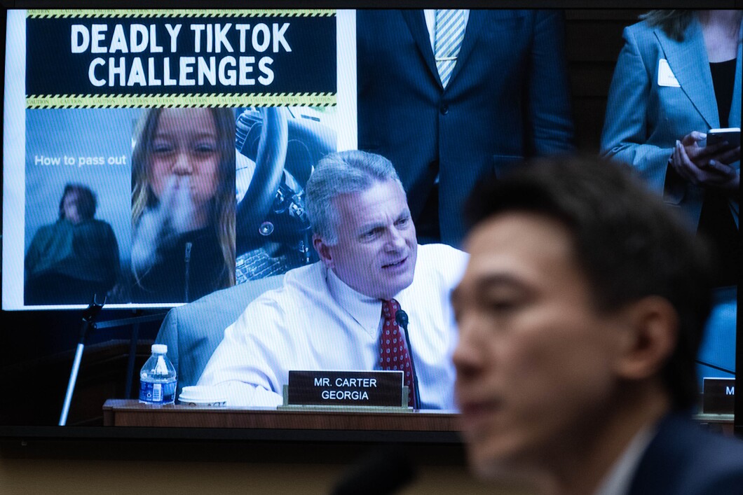 TikTok CEO Shou Zi Chew testifies before the House Energy and Commerce Committee on Capitol Hill on March 23, 2023 in Washington. Shou Zi Chew faced over five hours of questioning by lawmakers about the safety and security of the popular social media app owned by the Chinese company Bytedance.