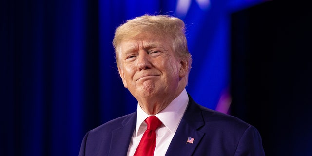 Donald Trump speaks to CPAC crowd August 6, 2022, in Dallas, Texas