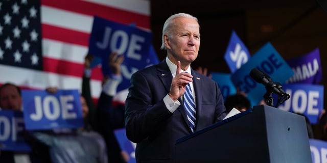 President Joe Biden speaks at the Democratic National Committee winter meeting, Feb. 3, 2023, in Philadelphia.