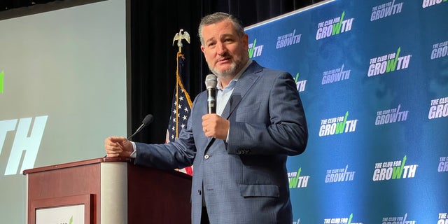 Sen. Ted Cruz speaks at a donor conference hosted by the Club for Growth, on March 3, 2023, in Palm Beach, Florida.