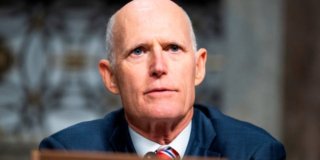 Sen. Rick Scott, R-Fla., is demanding answers from HHS on how federal grant funding found its way to the Wuhan Institute of Virology. (Tom Williams/CQ-Roll Call, Inc via Getty Images) 