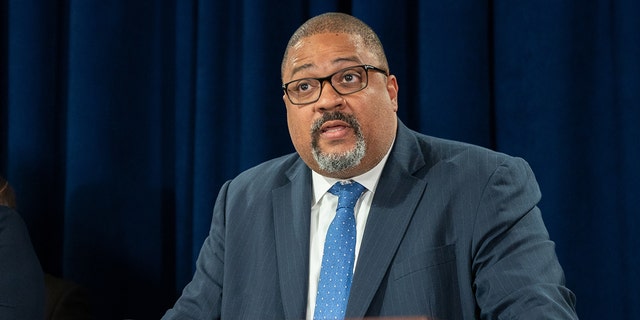 Manhattan District Attorney Alvin Bragg speaks at a press conference after Steve Bannon, former advisor to former President Donald Trump surrendered at the NY District Attorney's office to face charges on September 8, 2022 in New York City. 