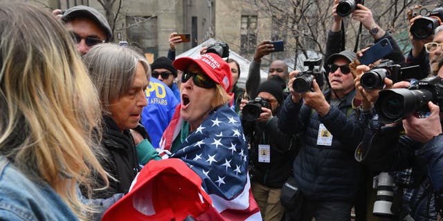 Some pro- and anti-Trump protesters got physical in New York City, and throngs of reporters recorded the interaction.