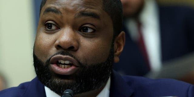 Rep. Byron Donalds, R-Fla., questions witnesses during a House Oversight and Reform Committee hearing in the Rayburn House Office Building in Washington, D.C.