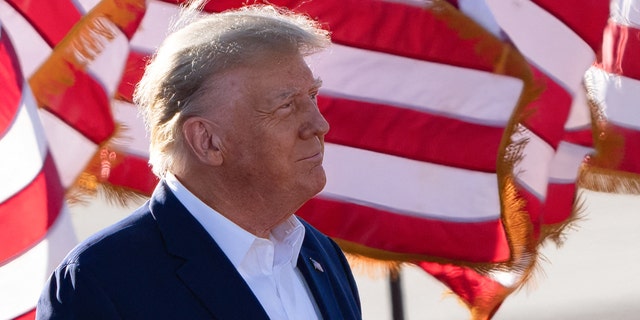 Former U.S. President Donald Trump speaks during a 2024 election campaign rally in Waco, Texas, March 25, 2023.