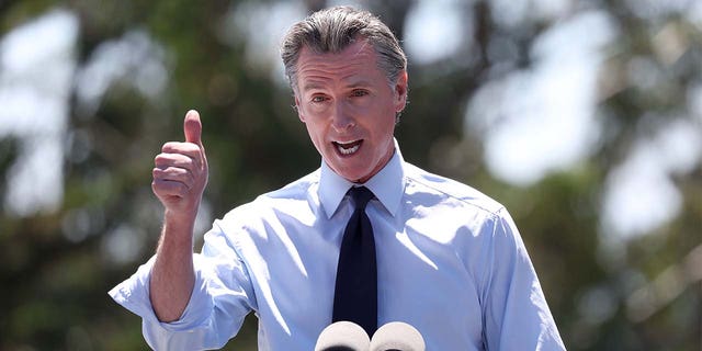 California Gov. Gavin Newsom took shots are Republican Gov. Ron DeSantis during his Florida visit.