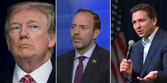 Former President Donald Trump, Republican Texas Rep. Lance Gooden, and Republican Florida Gov. Ron DeSantis.