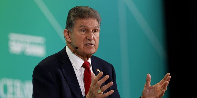 Sen. Joe Manchin, D-W.Va., speaks during the CERAWeek By S&amp;P Global conference in Houston on March 10, 2023.