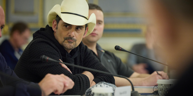 Country singer Brad Paisley joined a U.S. delegation trip to Ukraine as a UNITED24 ambassador, which is an initiative of Ukraine to raise money for the country's efforts in its war with Russia.