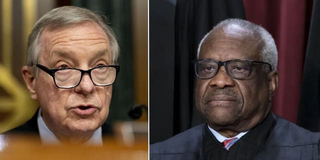 Senator Dick Durbin, D-Ill., and Supreme Court Justice Clarence Thomas.