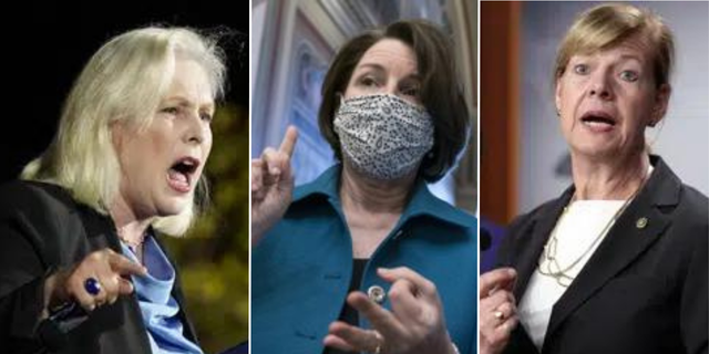 Democratic Sens. Kirsten Gillibrand, Amy Klobuch and Tammy Baldwin