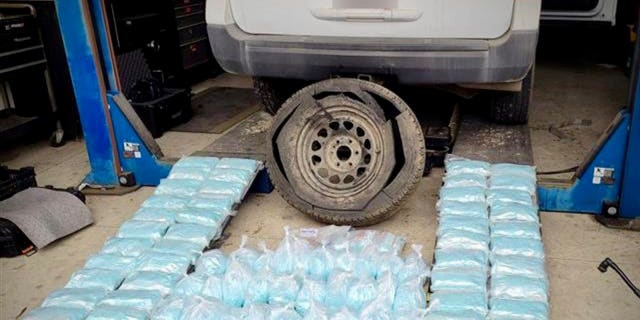 Border Patrol make fentanyl bust in San Clemente, California.