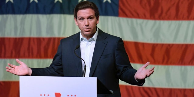 Florida Gov. Ron DeSantis in Davenport Iowa