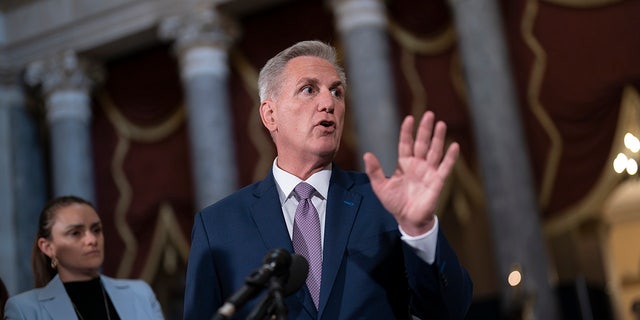 House Speaker Kevin McCarthy speaking about debt ceiling