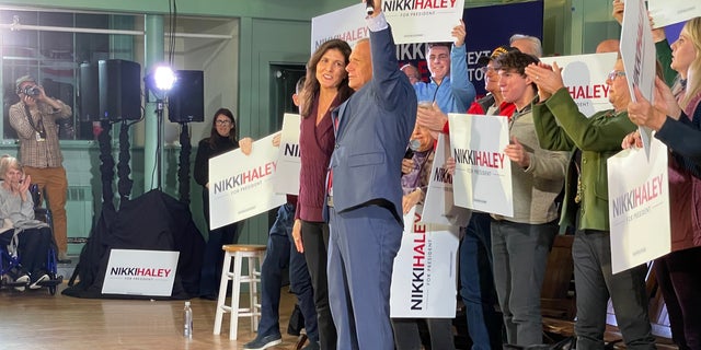 Nikki Haley and Don Bolduc in New Hampshire