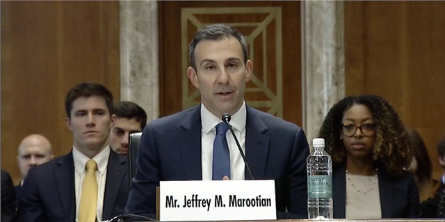 Jeff Marootian, President Biden's pick for Assistant Secretary for Energy Efficiency and Renewable Energy at the Department of Energy, testifies during a Senate confirmation hearing in November.