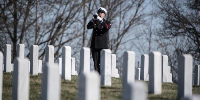 Trumpeter during Pearl Harbor ceremony