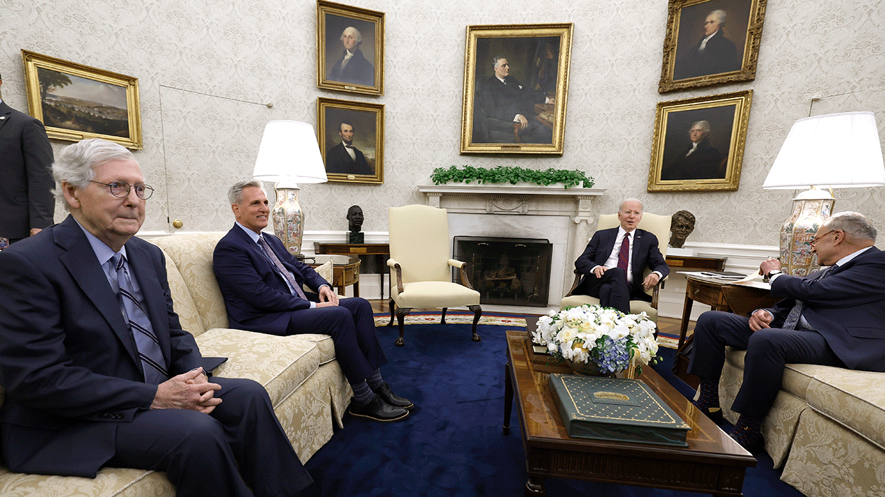 House and Senate leaders meet with Biden