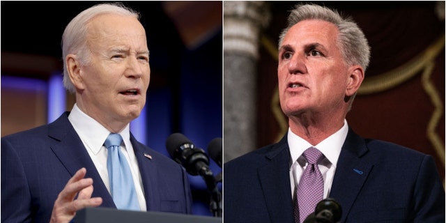 Joe Biden and Kevin McCarthy