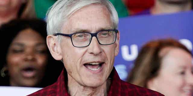 Gov. Tony Evers during a speech