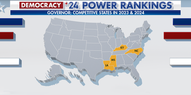 Competitive governor's races in 2023 and 2024