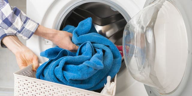 Towels get thrown in washing machine