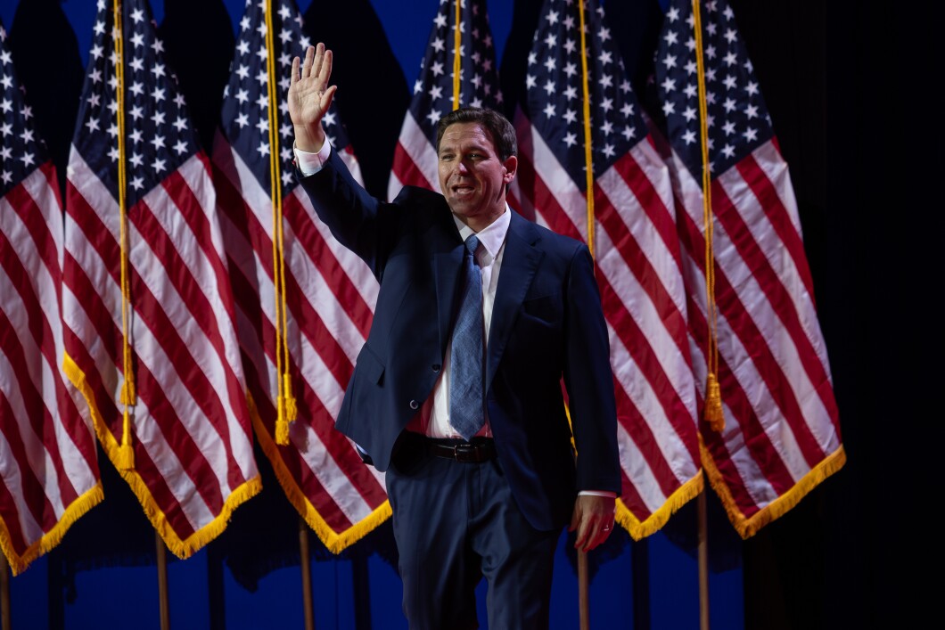 Ron DeSantis, GOP governor of Florida, arrives during the Road to Majority's Faith and Freedom policy conference in Washington, DC, on Friday, June 23, 2023. 