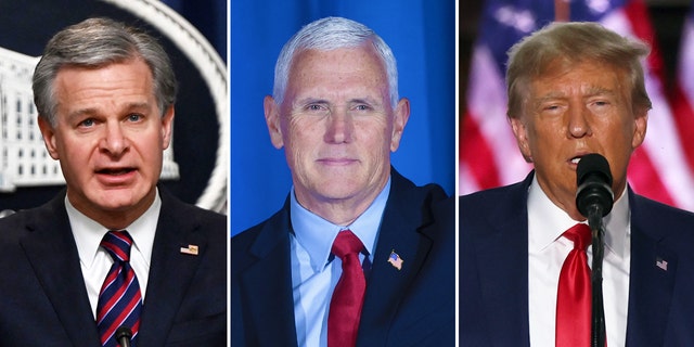 Christopher Wray, Mike Pence, Donald Trump