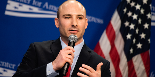 Photo shows Fairfax County Commonwealth Attorney Descano speaking at event