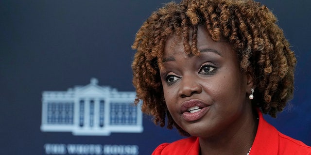 Karine Jean-Pierre at White House podium