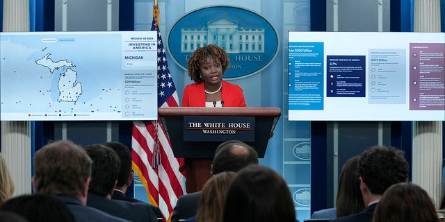 Karine Jean-Pierre addresses White House press pool