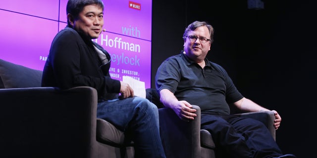 Joi Ito (L) and Reid Hoffman