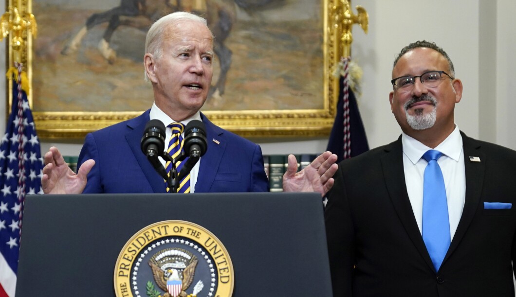 Joe Biden, Miguel Cardona