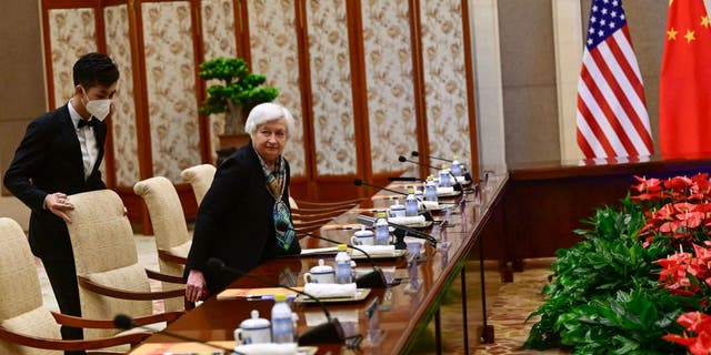 Yellen sitting at table