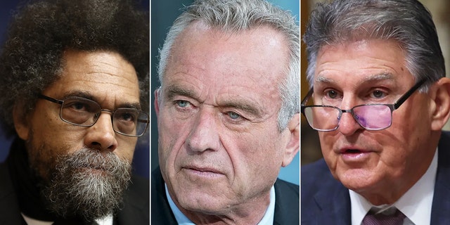 Cornel West, RFK Jr. and Joe Manchin split image