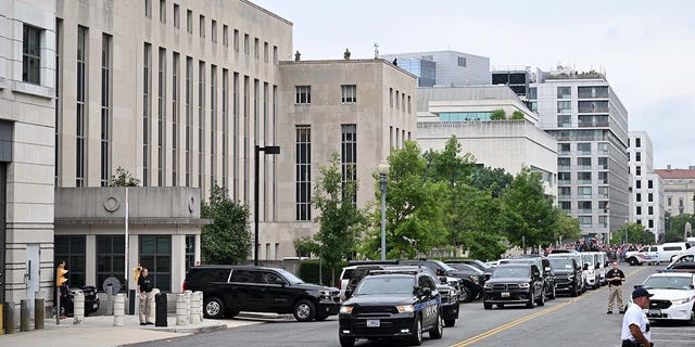 Donald Trump departs federal court