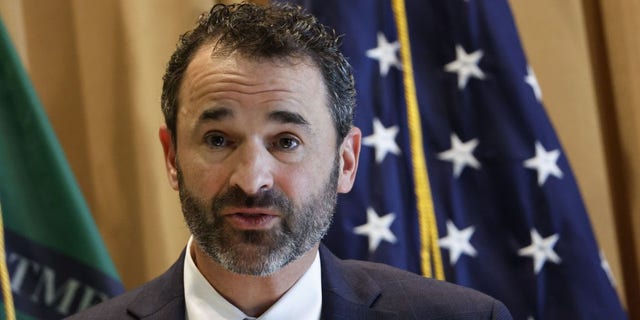 Danny Werfel, commissioner of the Internal Revenue Service (IRS), speaks after being ceremonially sworn in at the IRS headquarters in Washington, D.C on April 4, 2023.