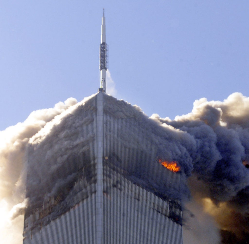 This Sept. 11, 2001photo of the north tower of the World Trade Center shows the building 30 seconds before its collapse. The Federal Emergency Management Agency has hired engineers to study the collapse of the World Trade Center and make recommendations on how to address future disasters. (AP Photo/Richard Drew)