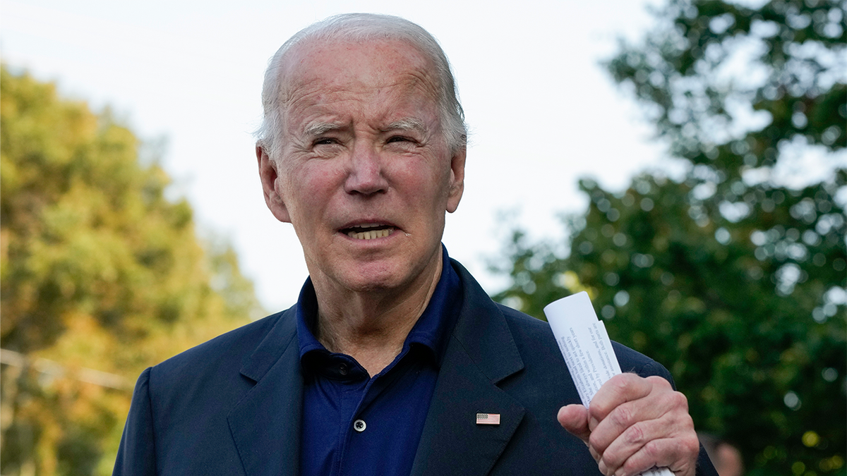 Biden speaking to reporters