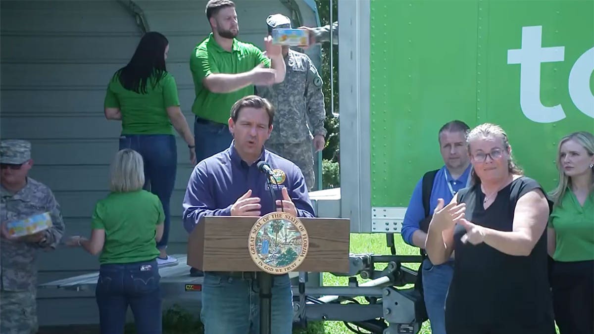 DeSantis presser in Yankeetown, Florida