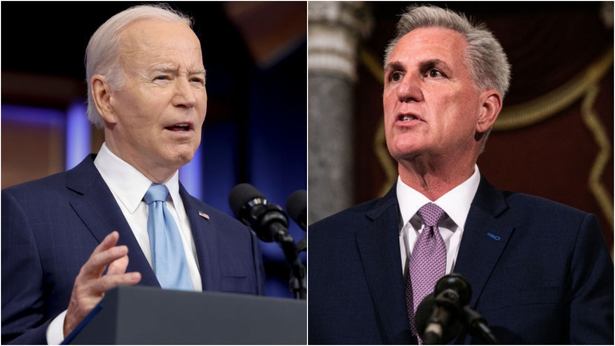 Joe Biden and Kevin McCarthy