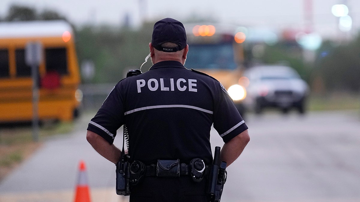 An officer at a school