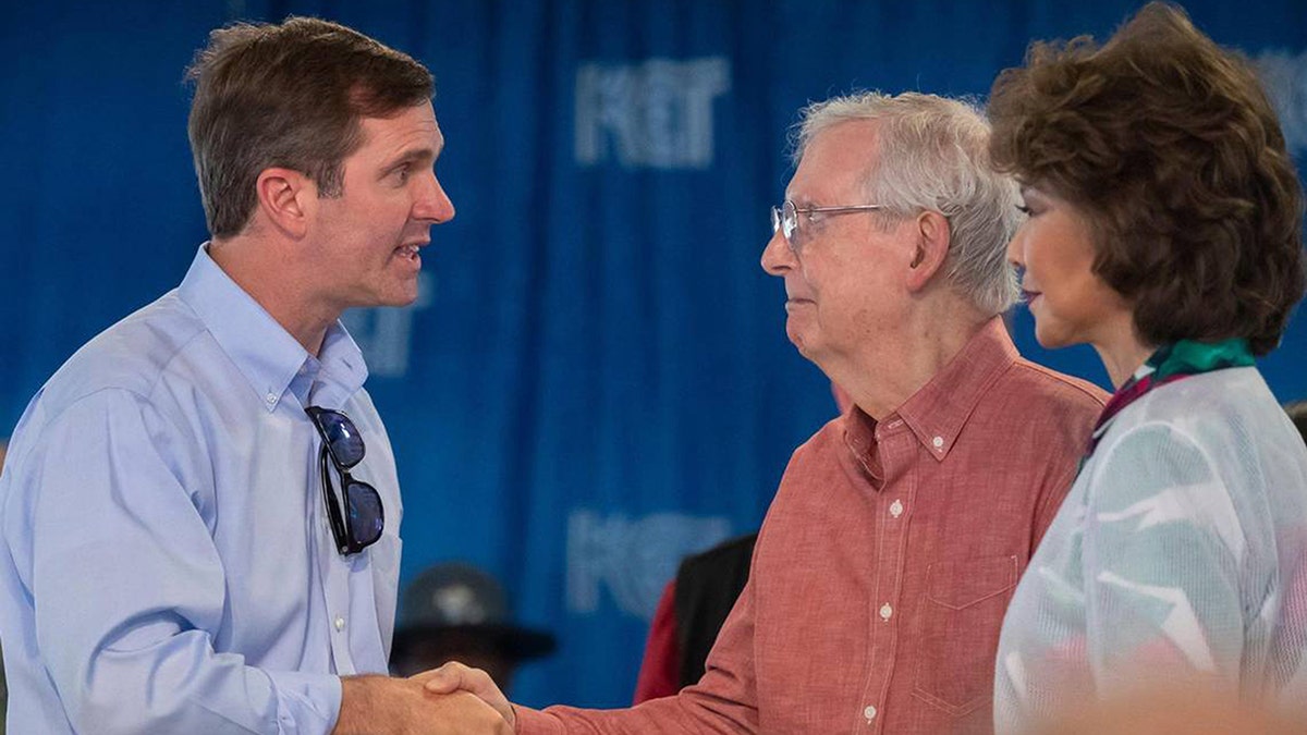 Andy Beshear and Mitch McConnell