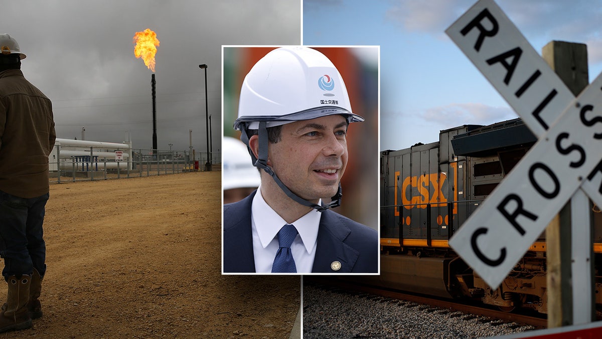 Transportation Secretary Pete Buttigieg - train/LNG