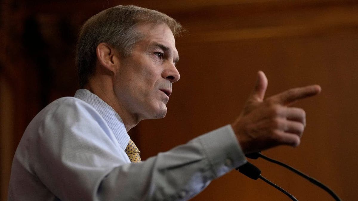 Rep. Jim Jordan, R-Ohio, gives a press conference