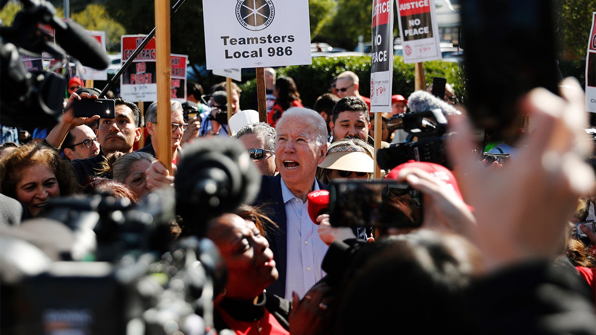 President Joe Biden Union picket